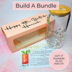 16oz Tequila Sunrise Cocktail Recipe Glass – Clear Tumbler with Bamboo Lid #CL