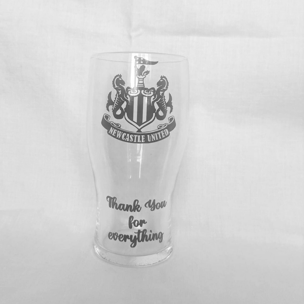 NUFC Football Pint Glass #OG