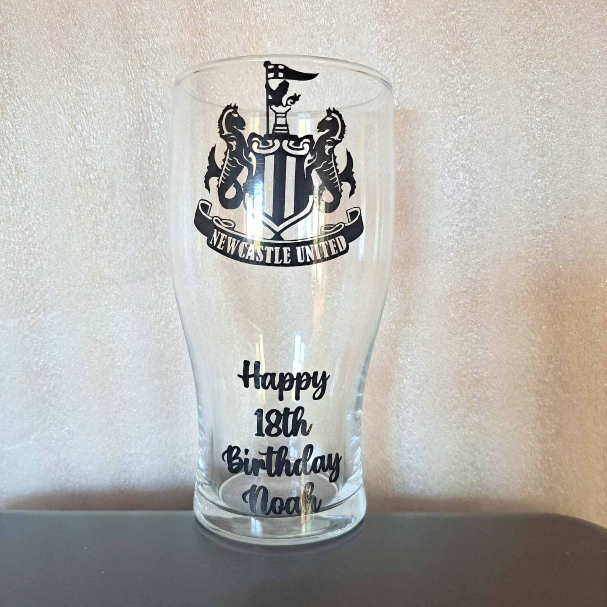 NUFC Football Pint Glass #OG