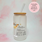 Plus Size Martini Cocktail Girl 16oz Frosted Libby Glass – Personalised Recipe Glass #FL