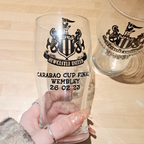 NUFC Football Pint Glass #OG