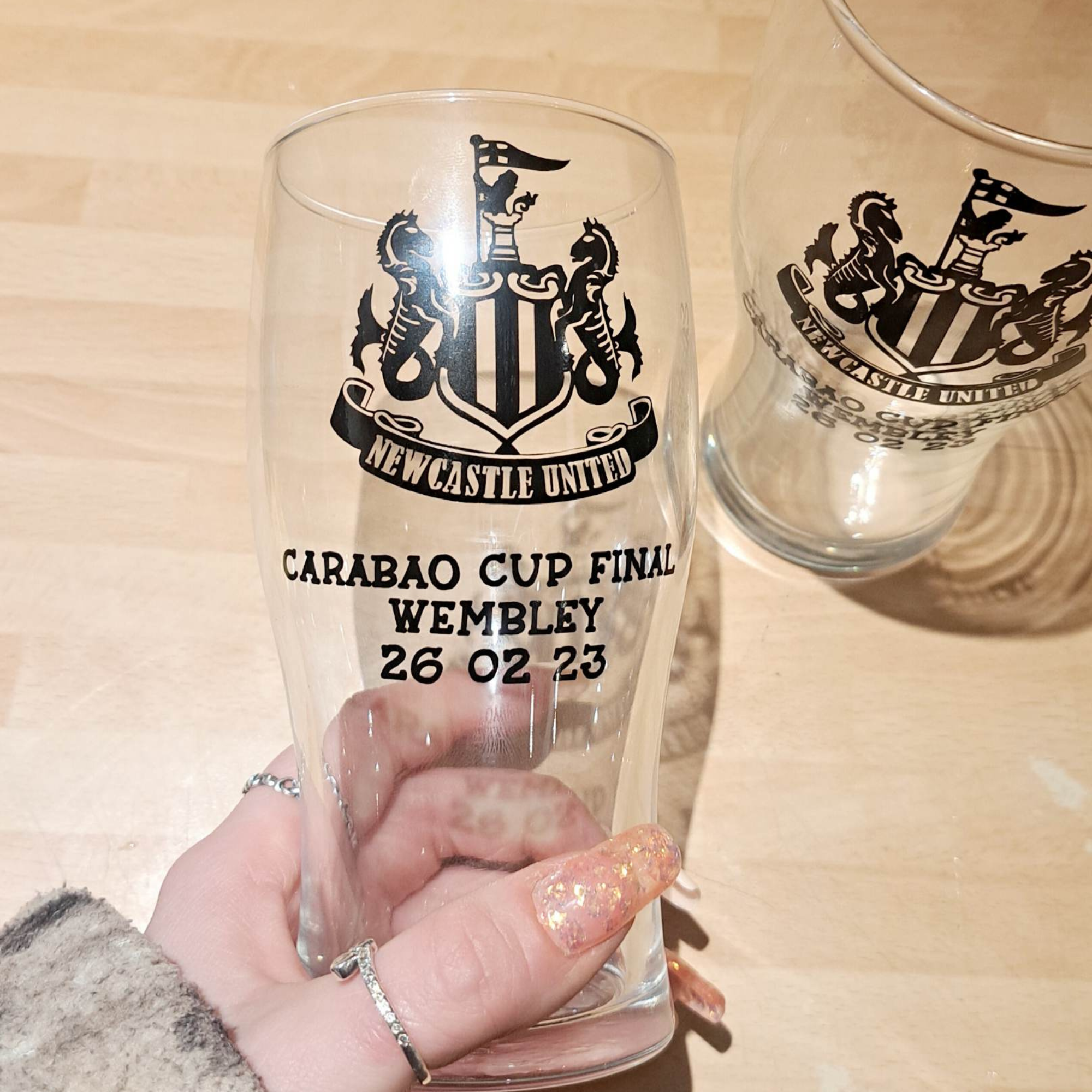 NUFC Football Pint Glass #OG