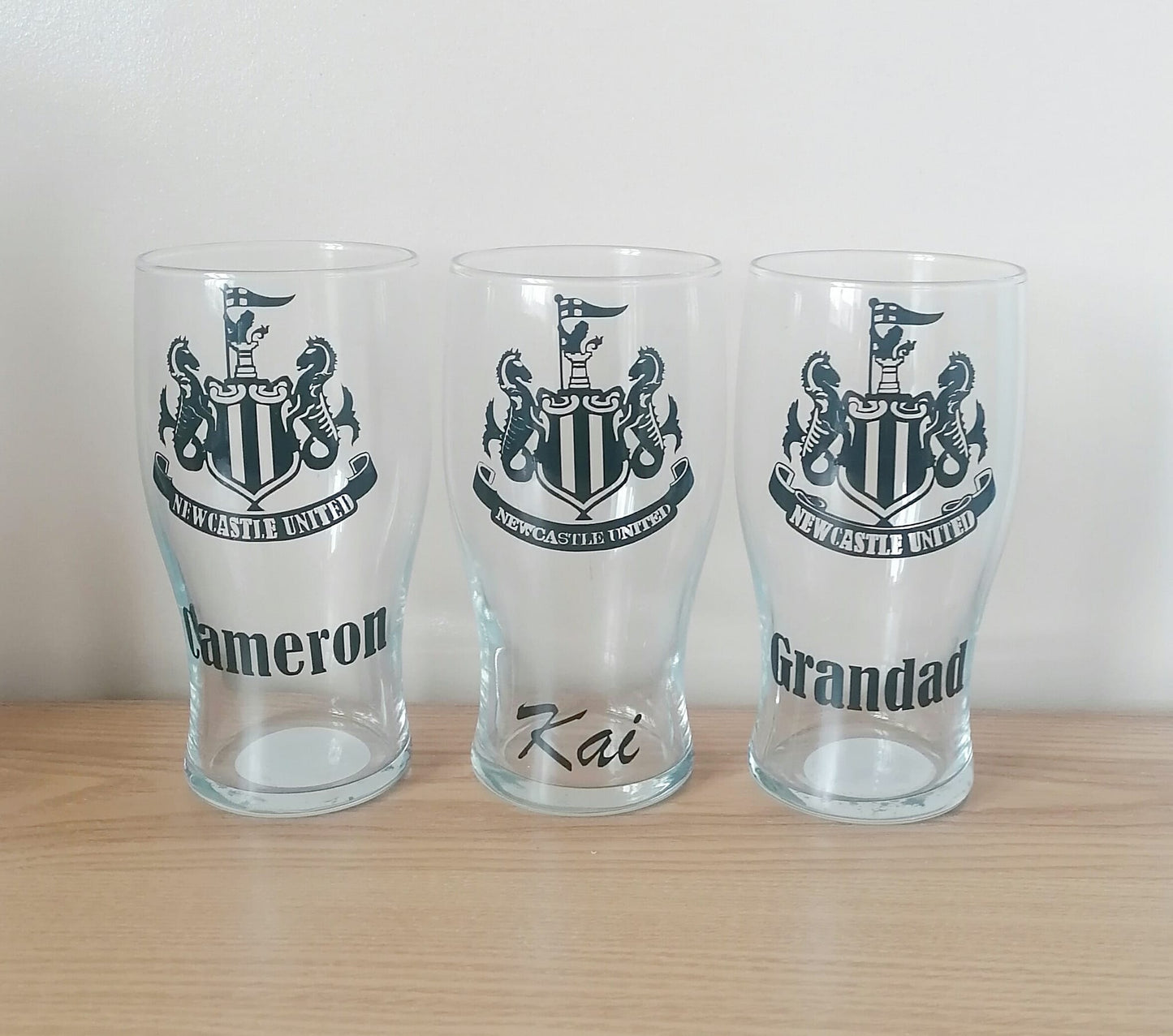 NUFC Football Pint Glass