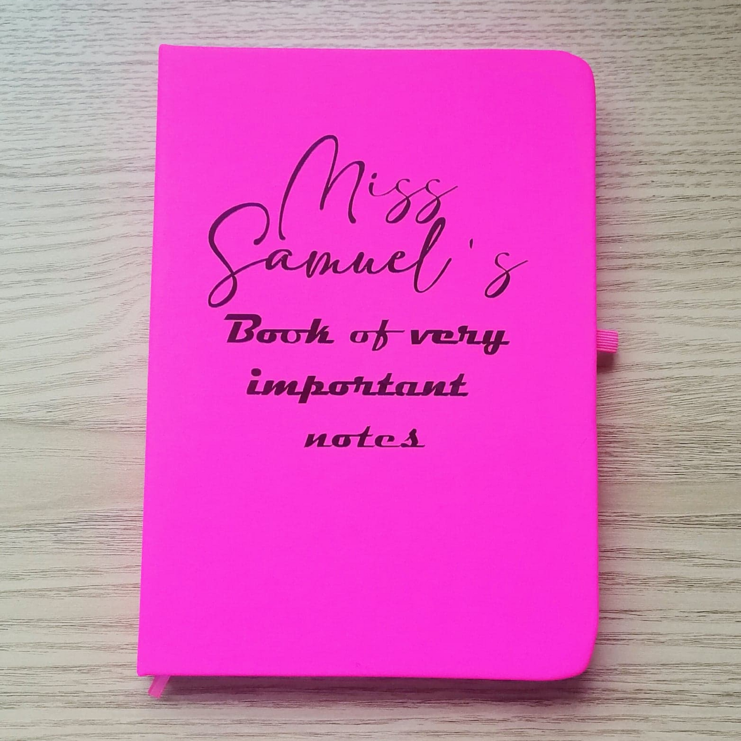 Personalised Neon Notebook