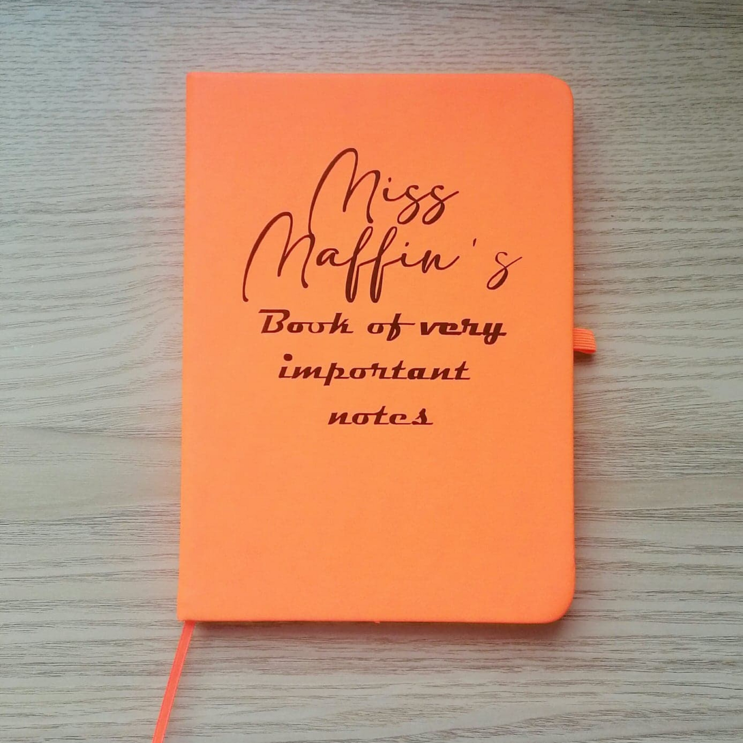 Personalised Neon Notebook