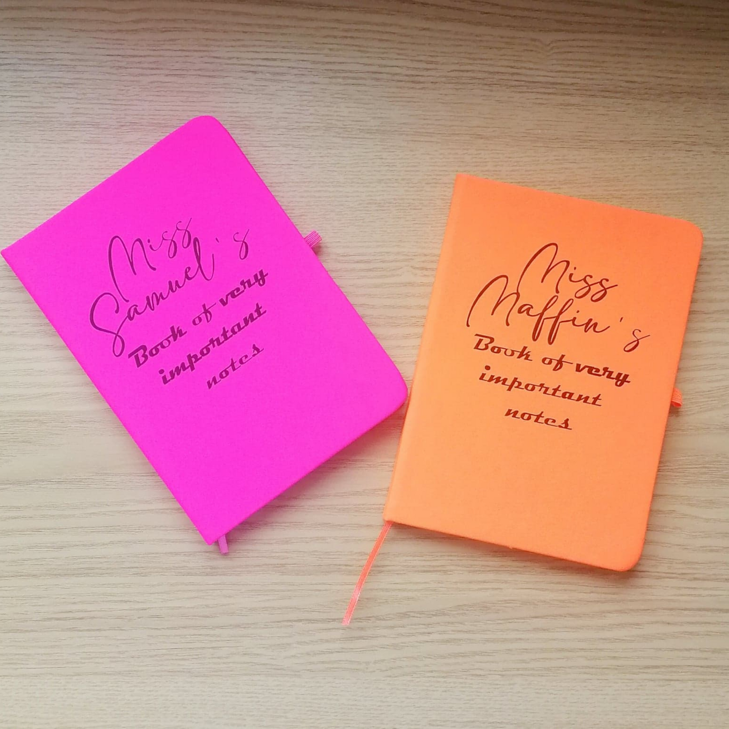 Personalised Neon Notebook