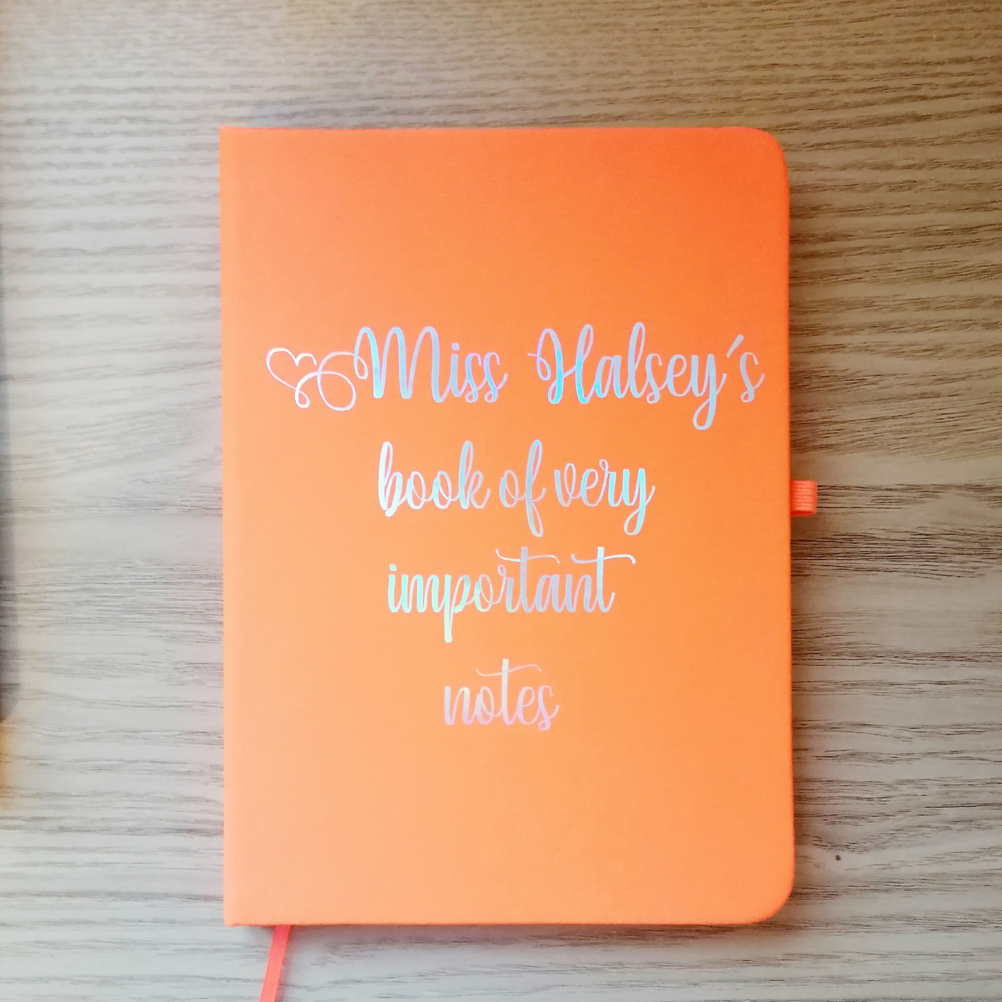 Personalised Neon Notebook