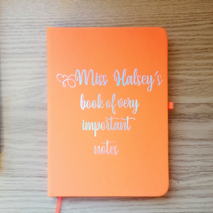 Personalised Neon Notebook